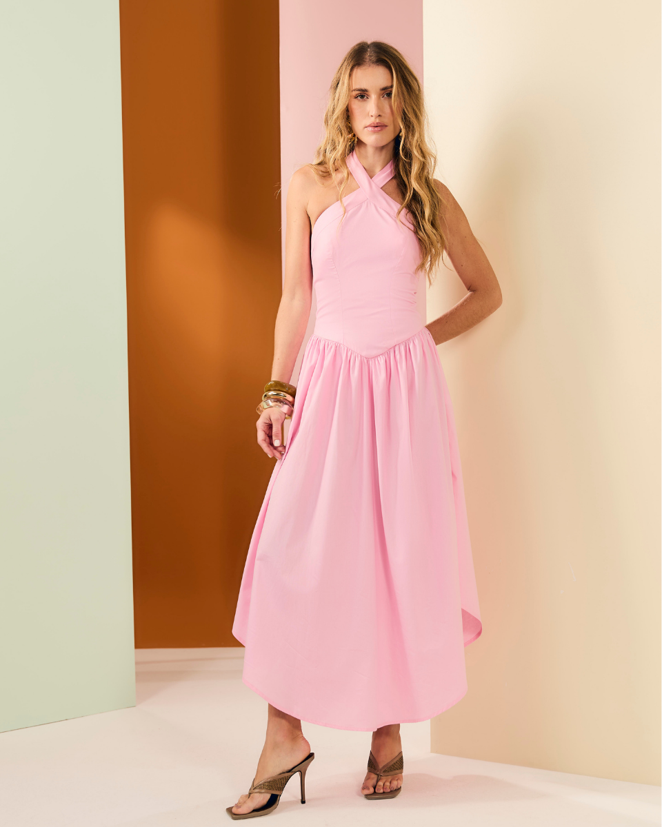 Vestido Luna Long Rosa