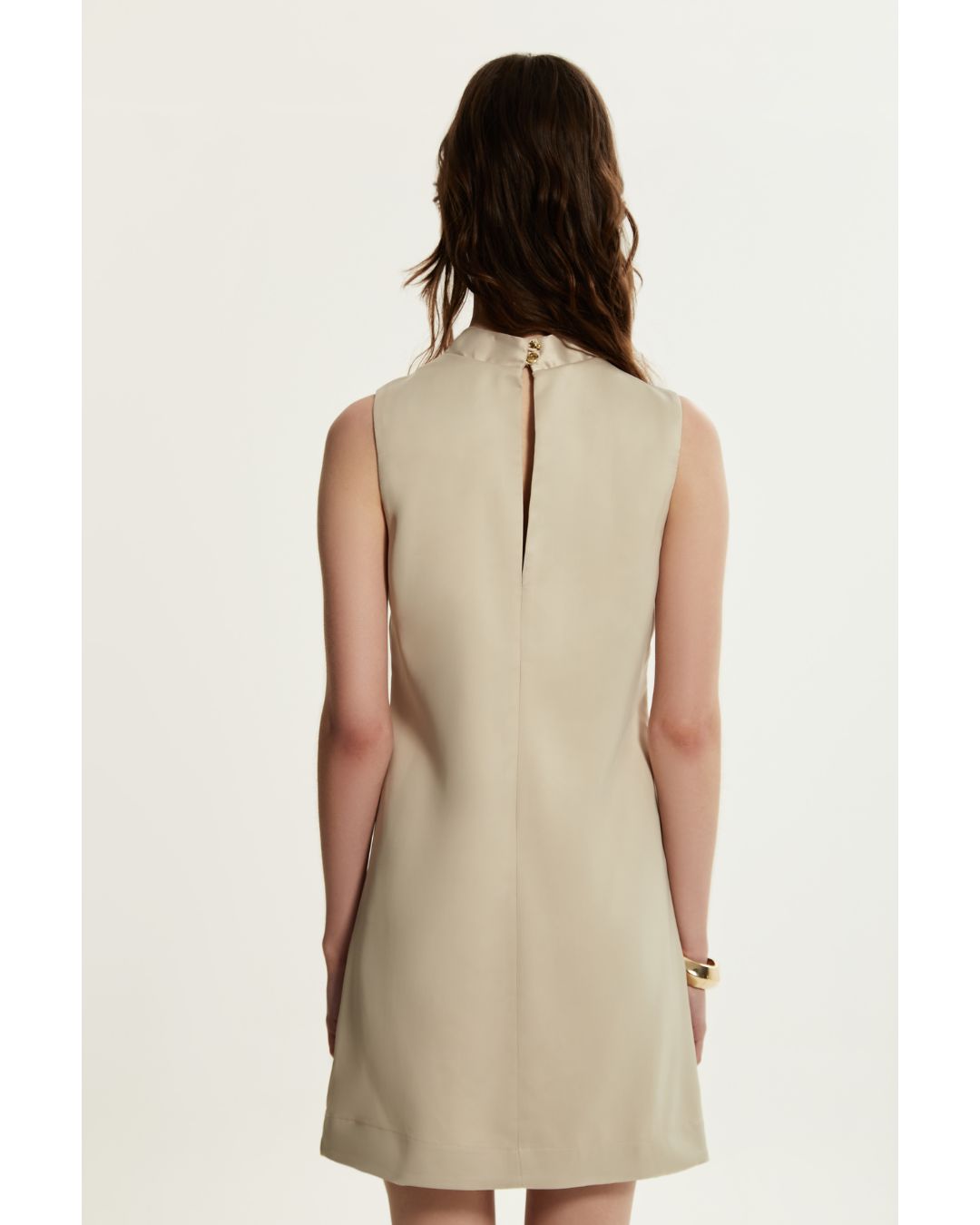 Vestido Flora Curto Marrom