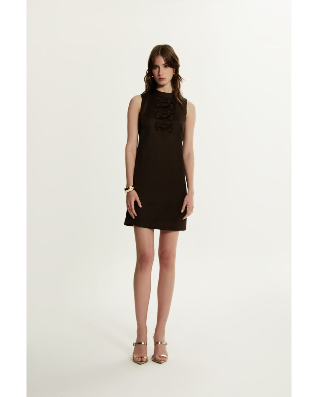 Vestido Flora Curto Marrom