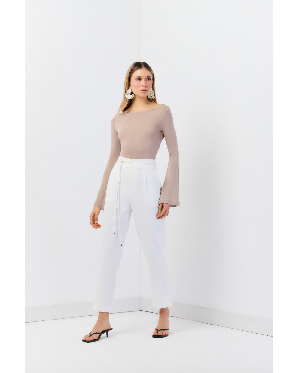 Calça Elsa Ajustada Off White
