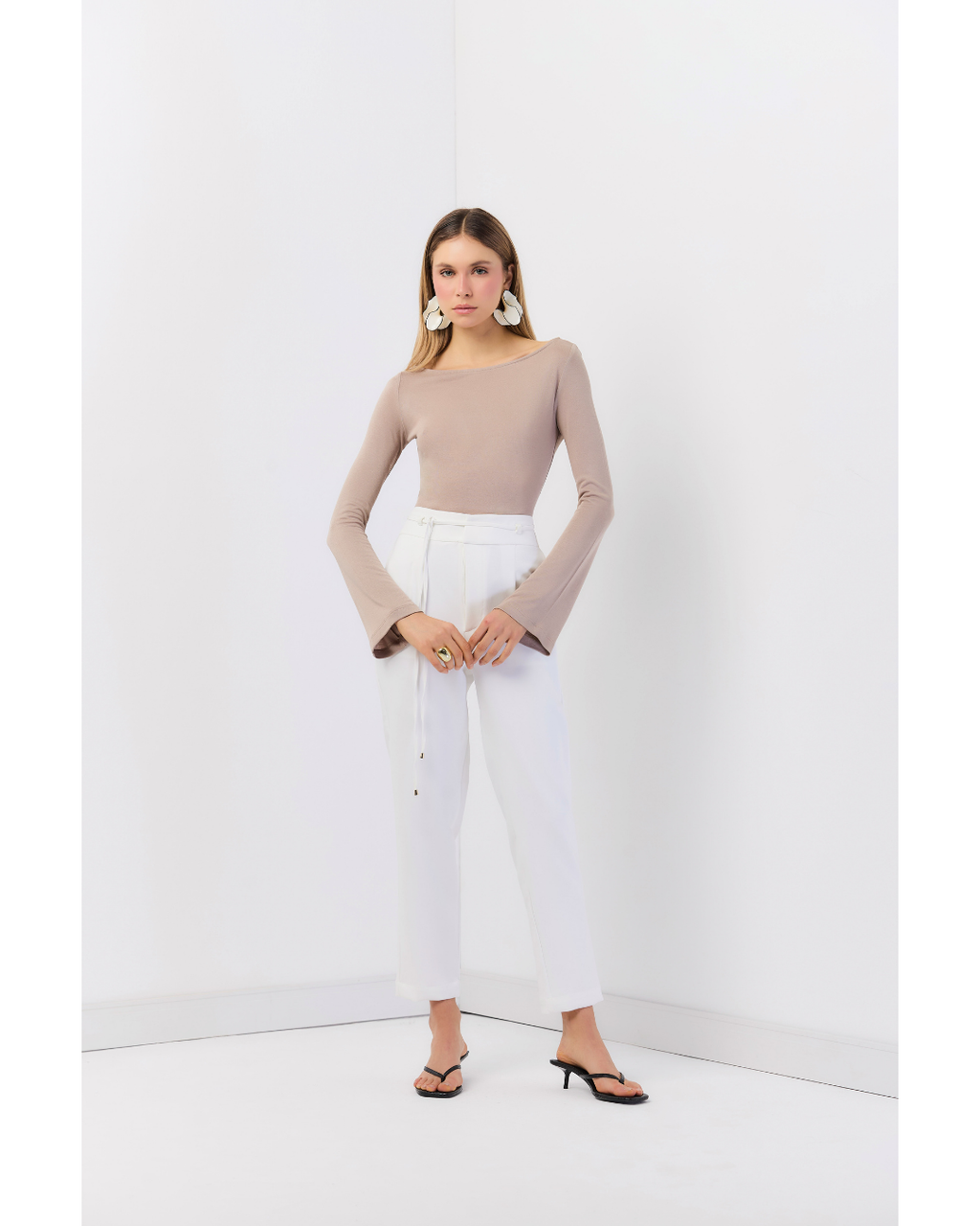Calça Elsa Ajustada Off White