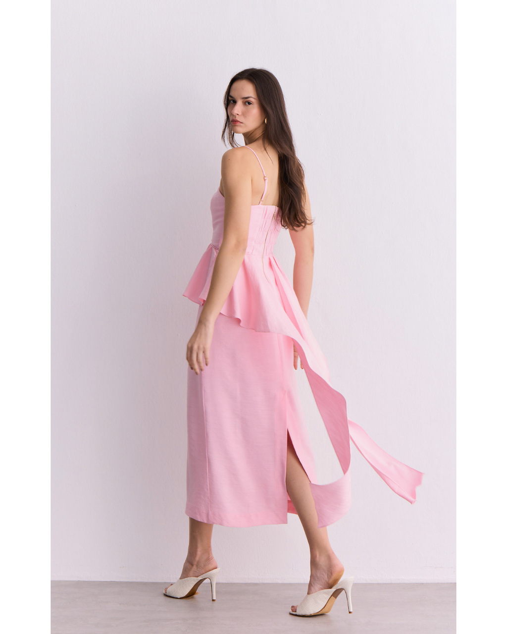 Vestido Ophelia Midi Rosa