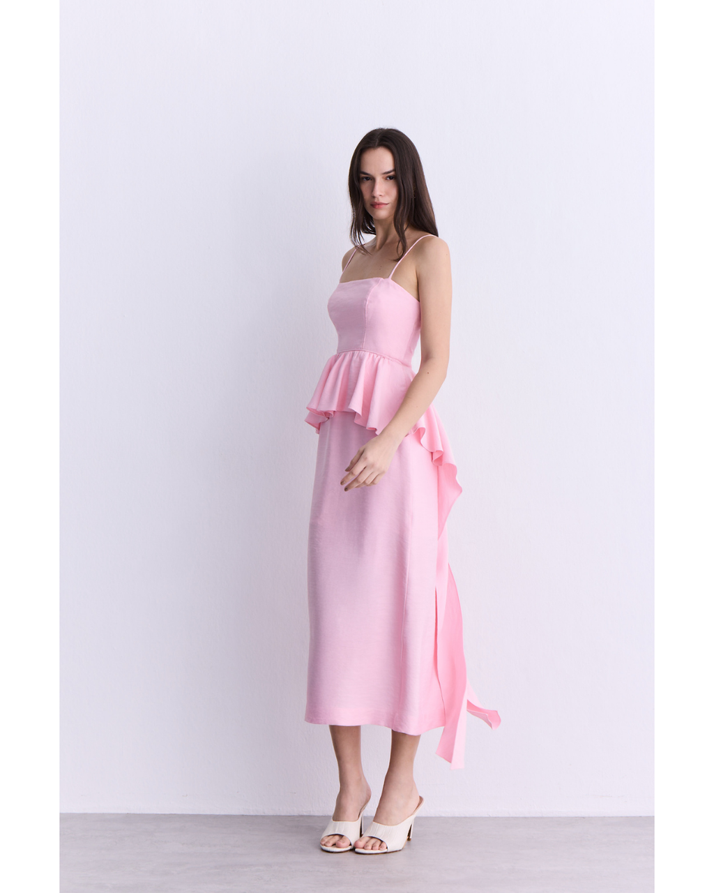 Vestido Ophelia Midi Rosa