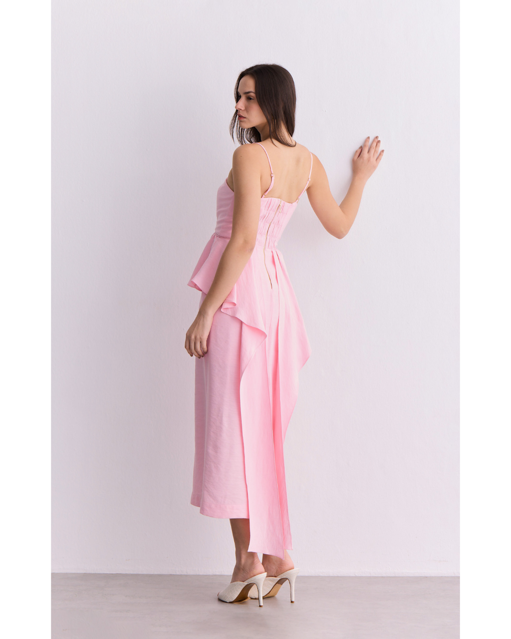 Vestido Ophelia Midi Rosa