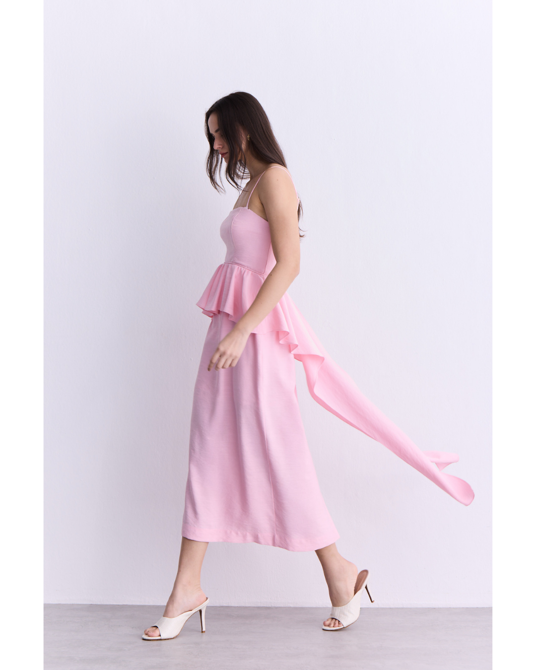 Vestido Ophelia Midi Rosa