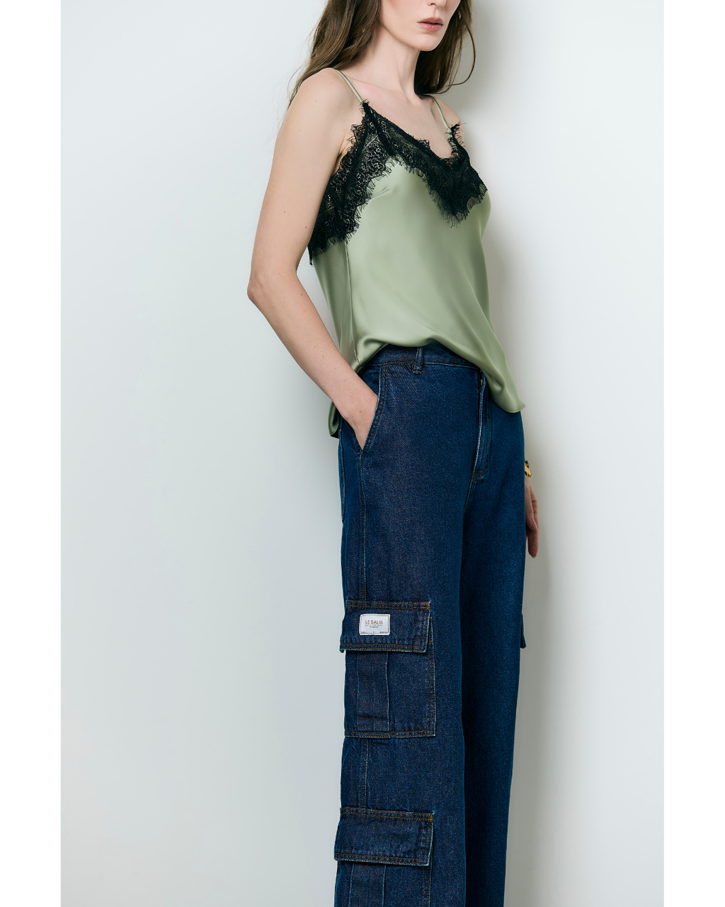 Blusa Giulia Dec. V Det. Renda Verde
