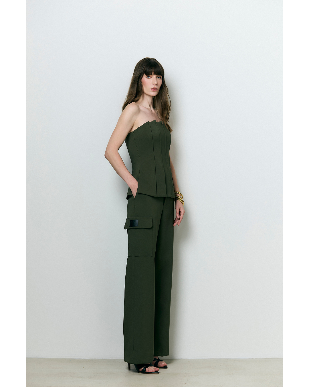 Calça Dalila Det. Bolso Cargo Verde