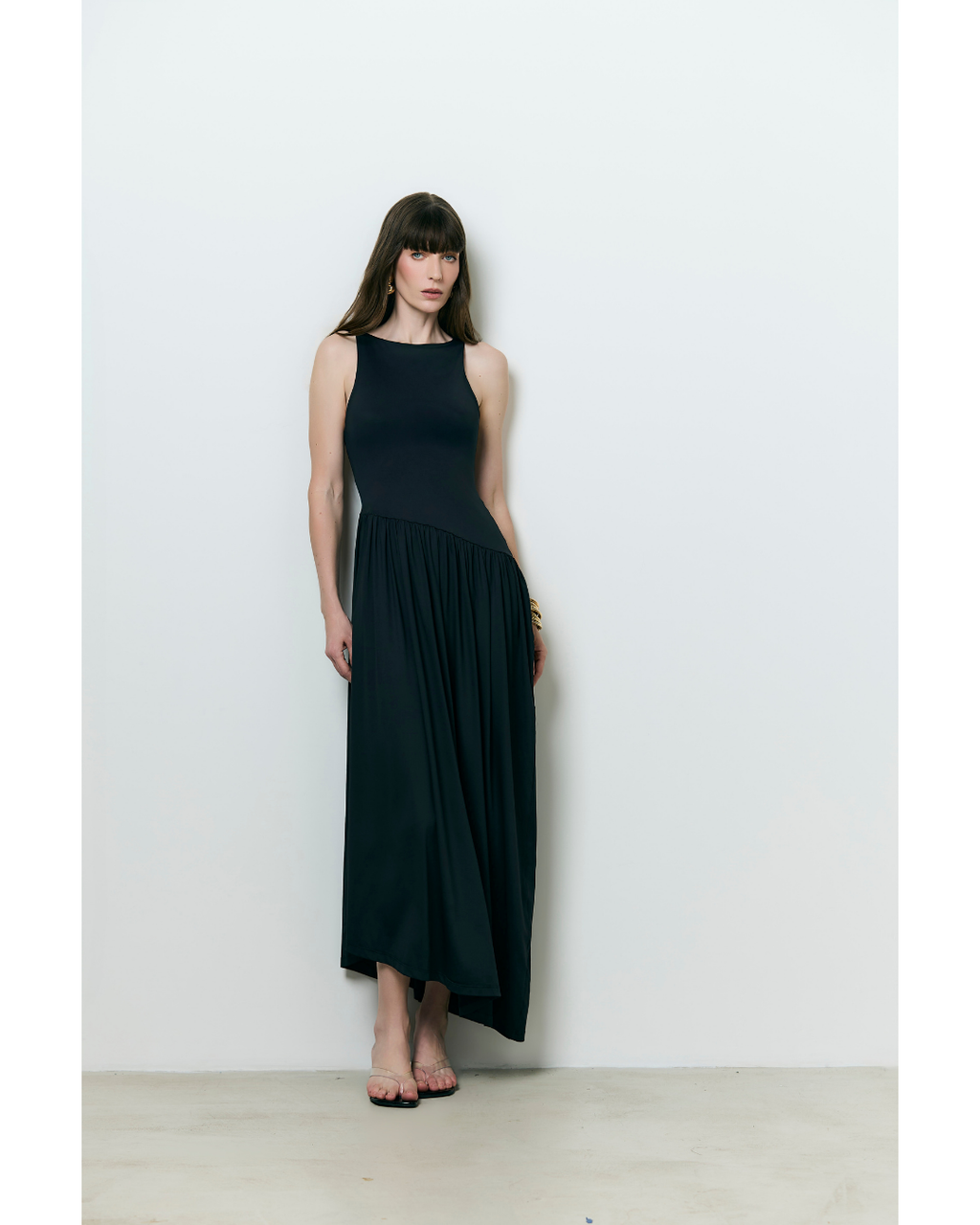 Vestido Thalia Long Det. Fenda Preto
