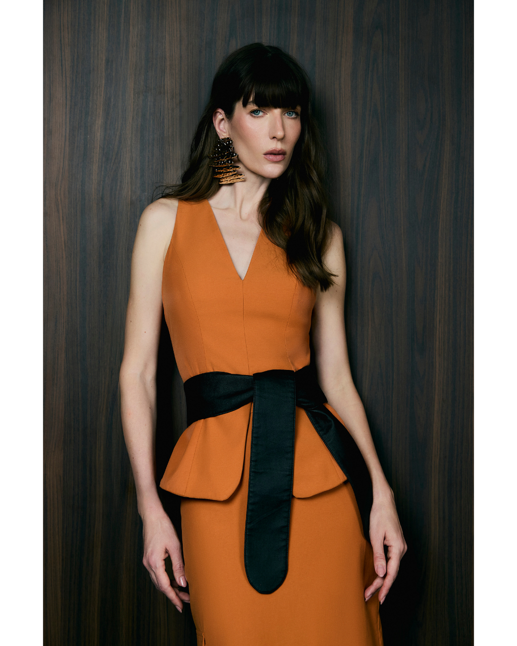 Blusa Valentina Dec. Vdet. Botões Laranja