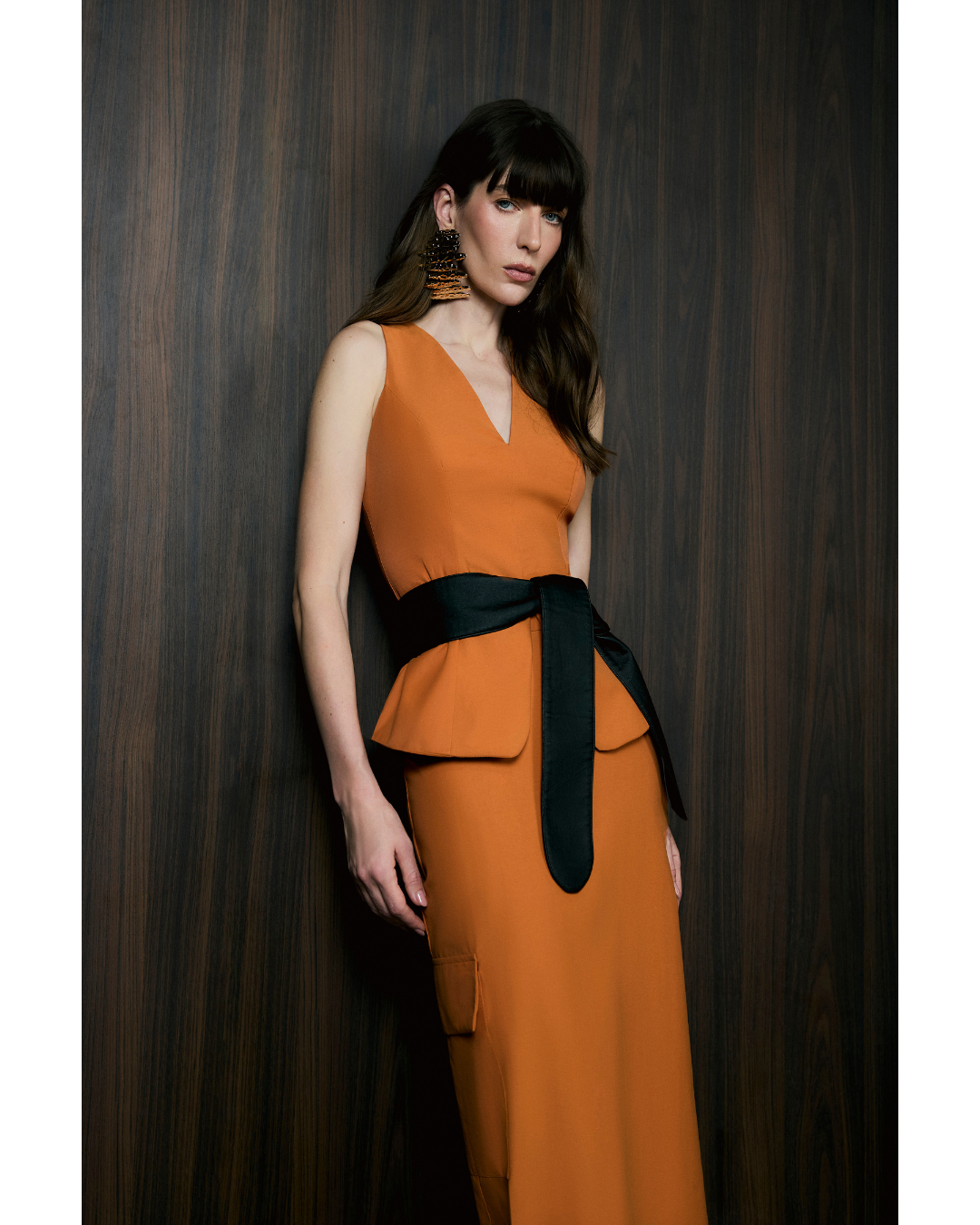 Blusa Valentina Dec. Vdet. Botões Laranja