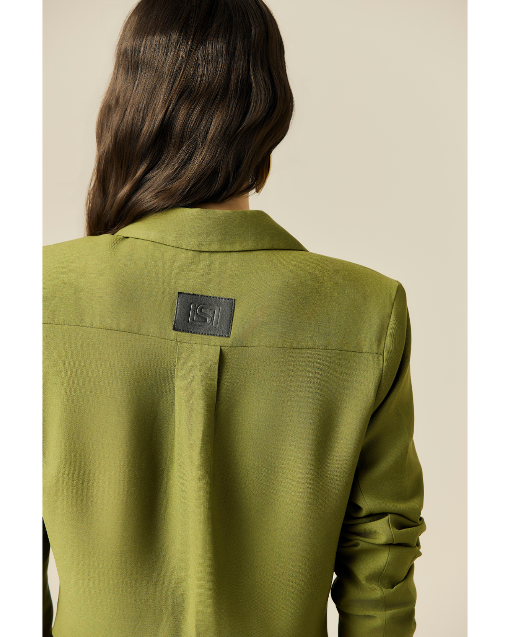 Blazer Manuela Cropped Det. Botão Verde