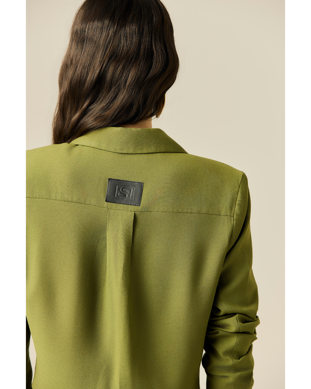 Blazer Manuela Cropped Det. Botão Verde