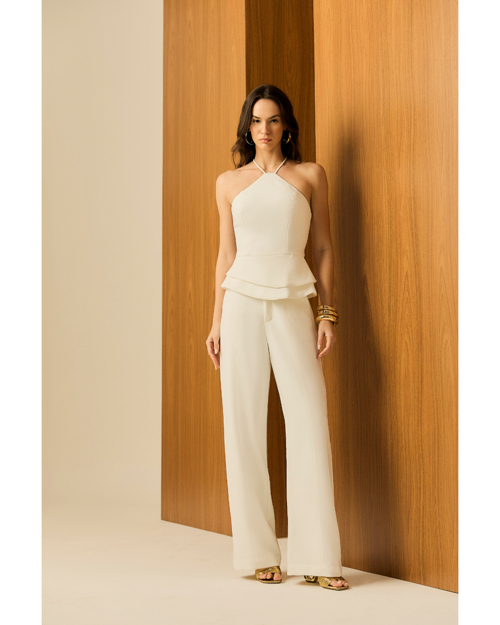 Calça Paloma Reta Det. Bolso Off White