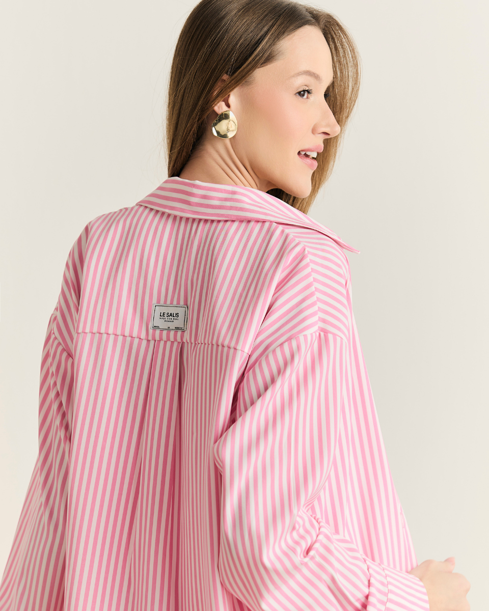 Blusa Daniela Camisaria Rosa