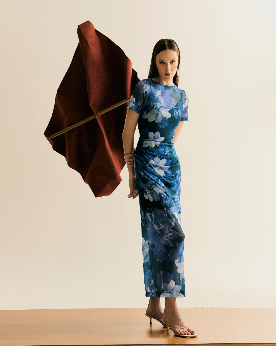 Vestido Isabela Longo Estampado