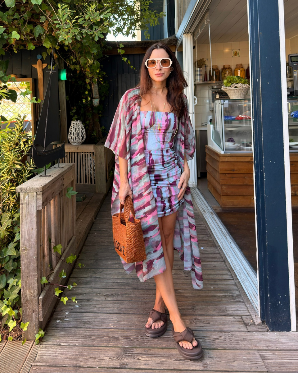 Kimono Ivina Assimetrica Estampada