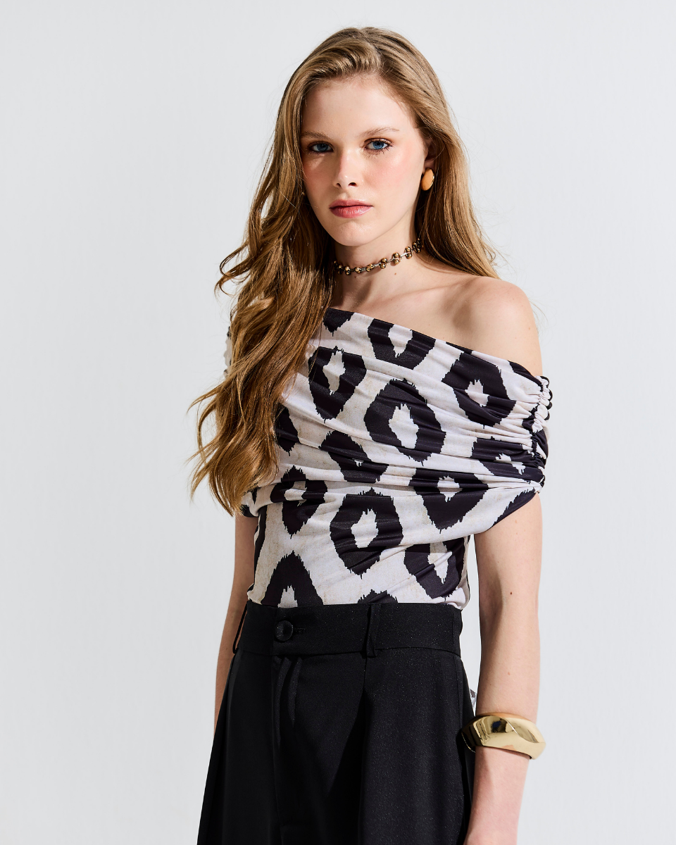 Blusa Grazielle Estampa P&B