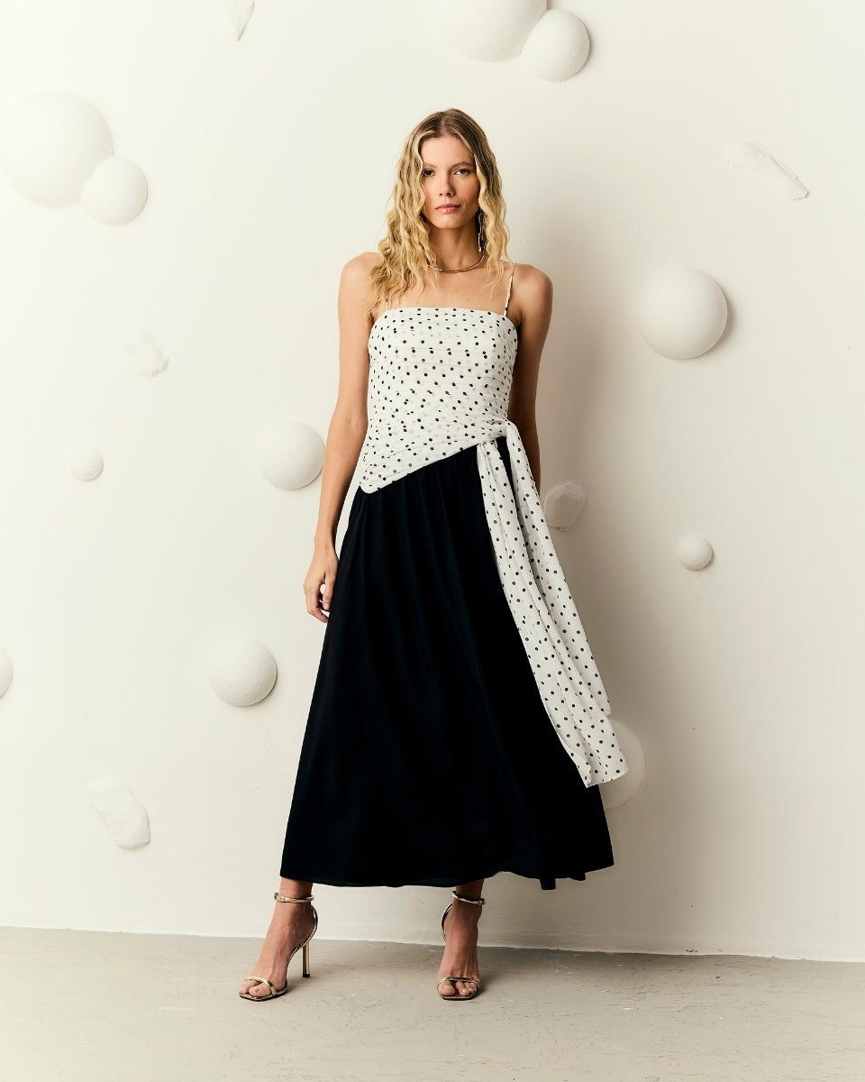Vestido Kelly Preto e Poá