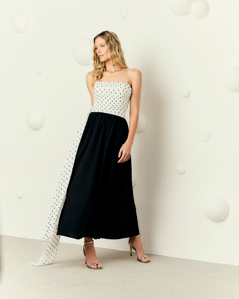 Vestido Kelly Preto e Poá
