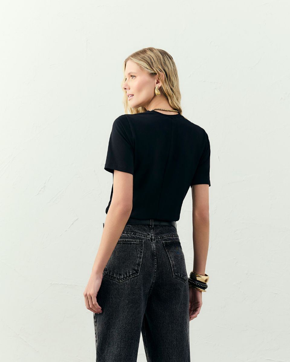 Blusa T-Shirt Marina Preto