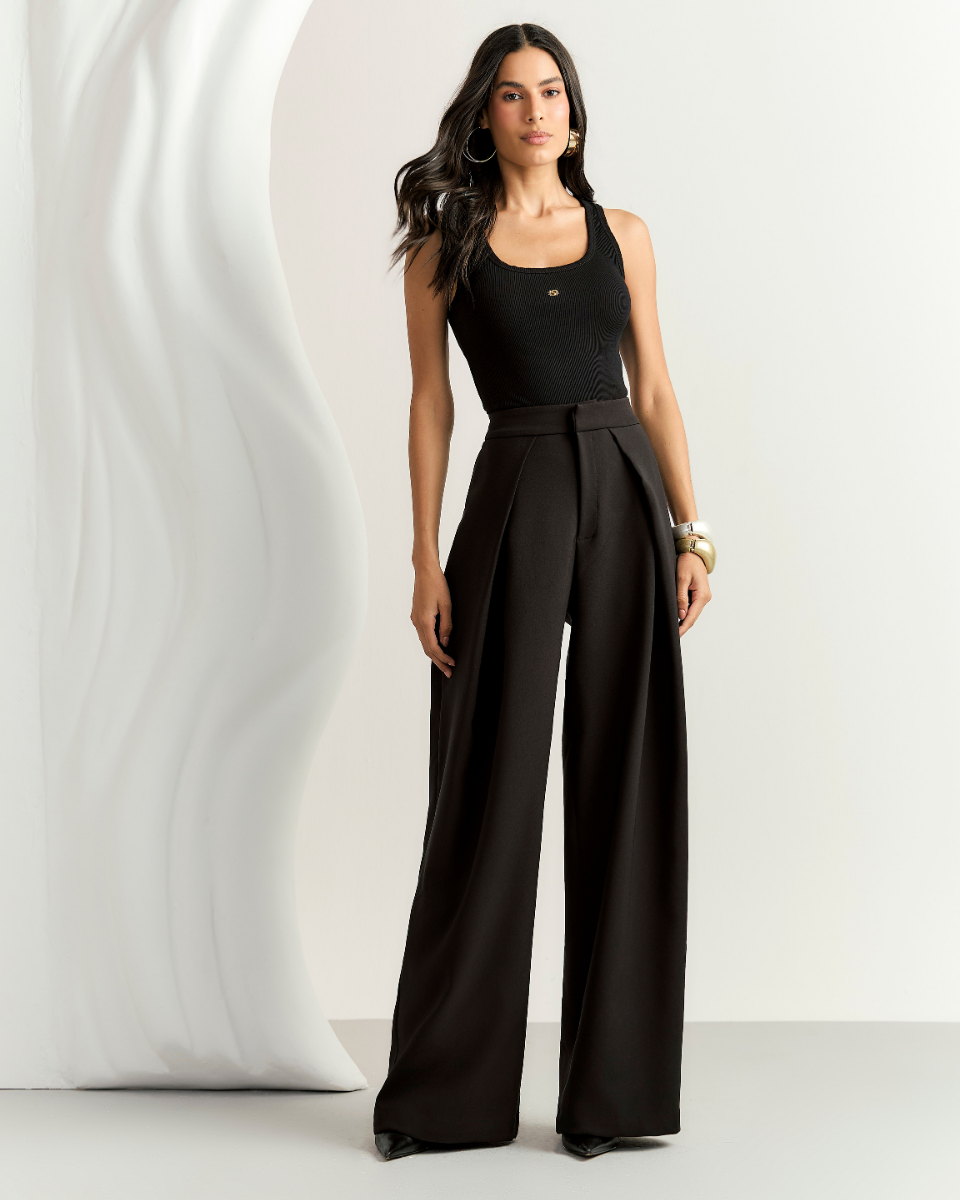 Calça Gaia Pantalona Preto