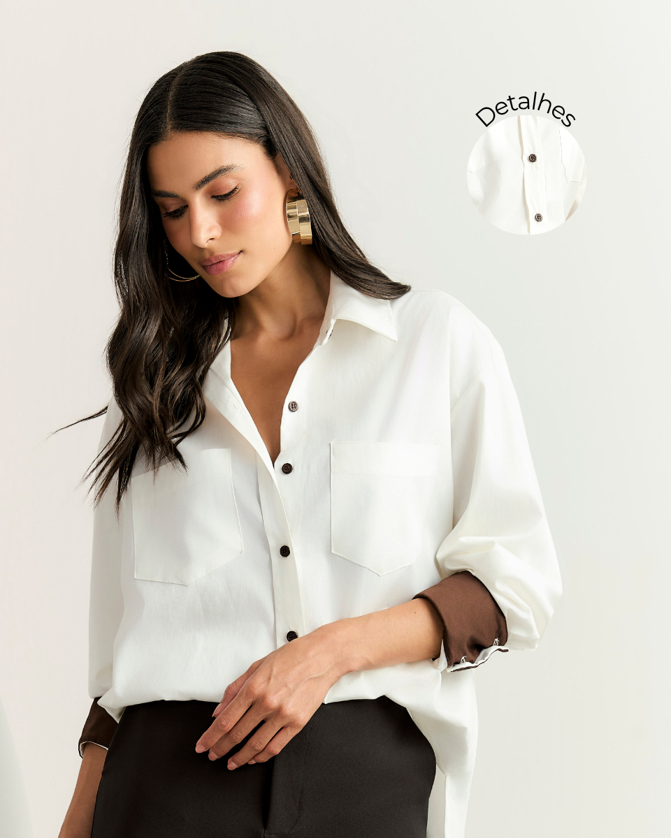 Blusa Julia Camisaria Off White