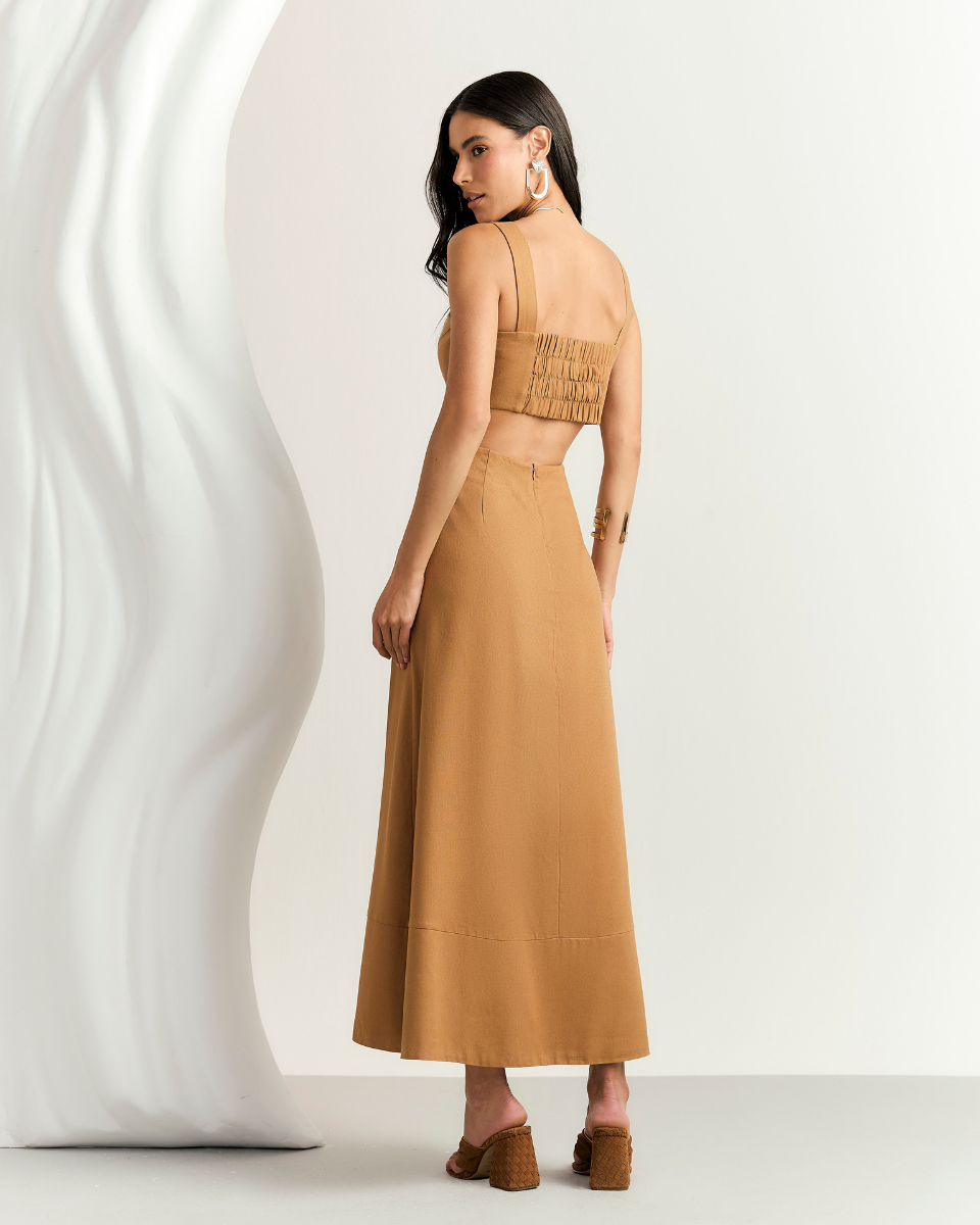 Vestido Cecilia Midi Capuccino