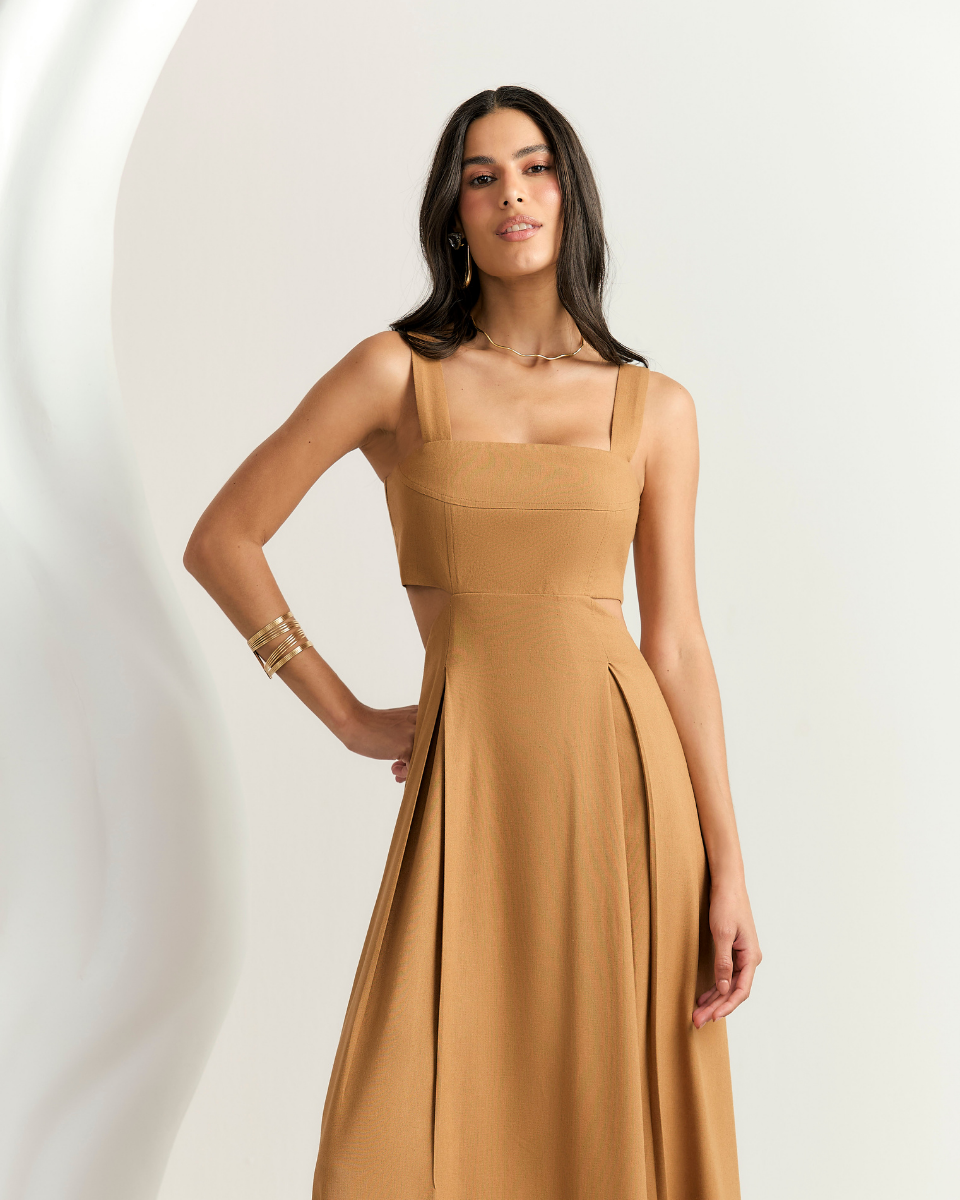 Vestido Cecilia Midi Capuccino
