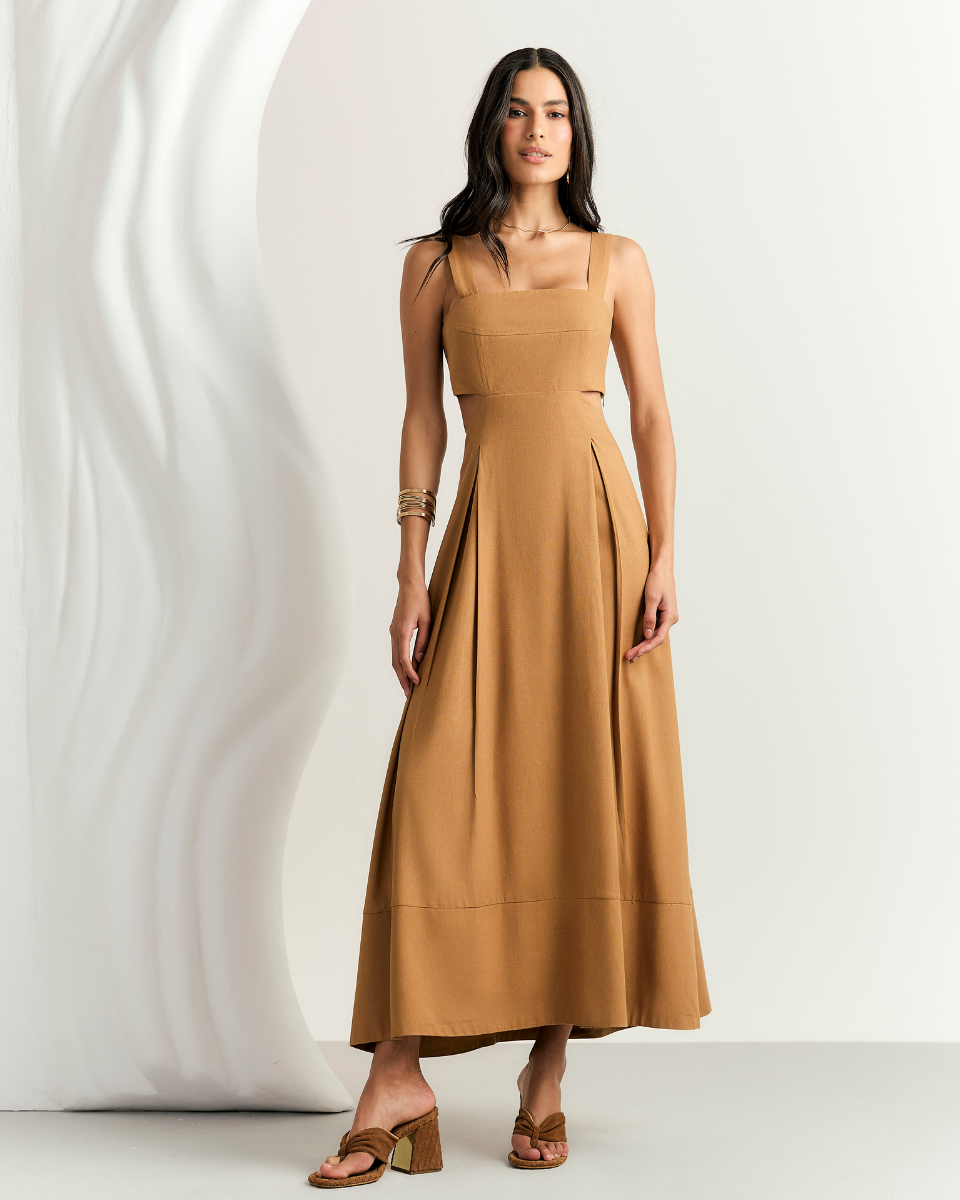 Vestido Cecilia Midi Capuccino