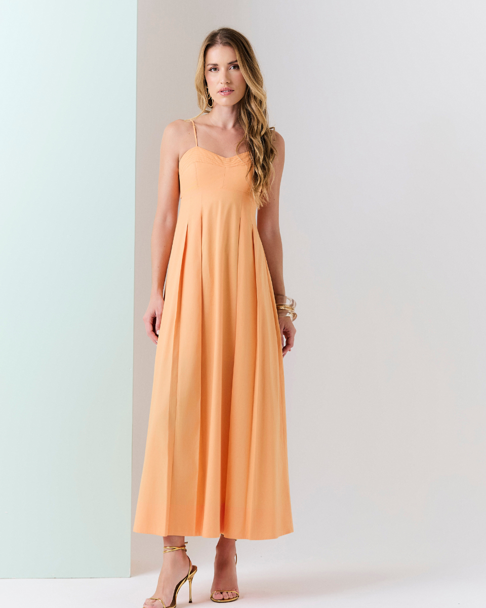 Vestido Helen Longo Laranja