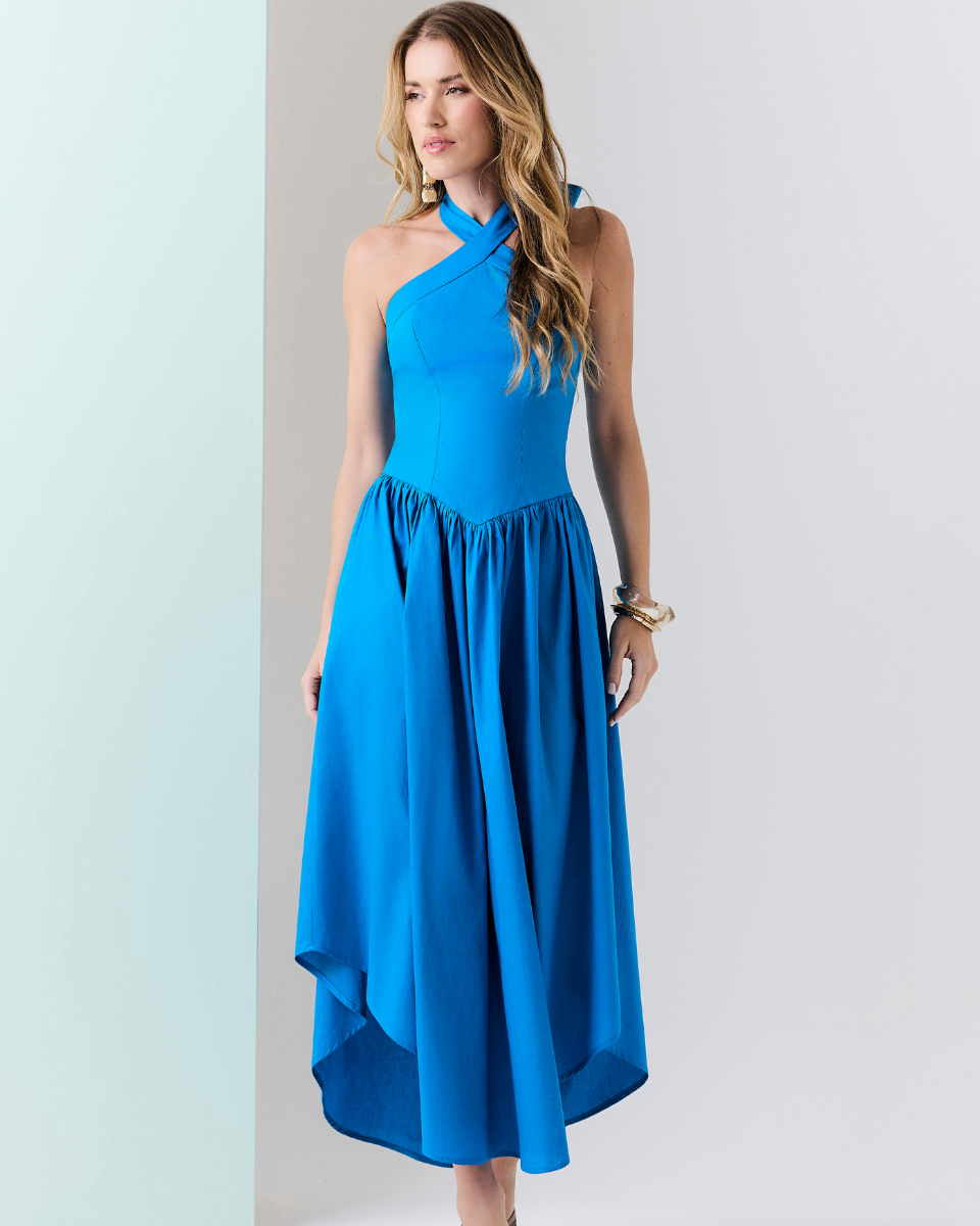 Vestido Luna Long Azul