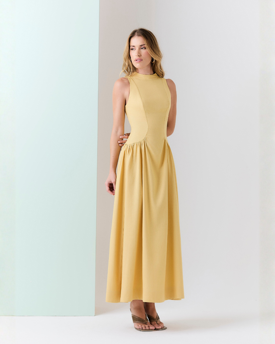 Vestido Heloá Amarelo