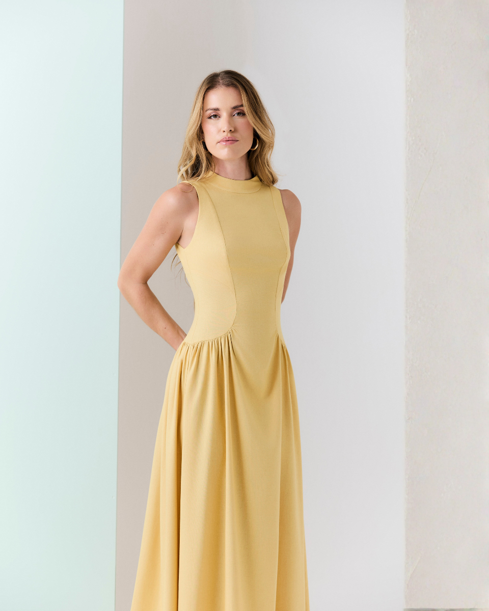 Vestido Heloá Amarelo